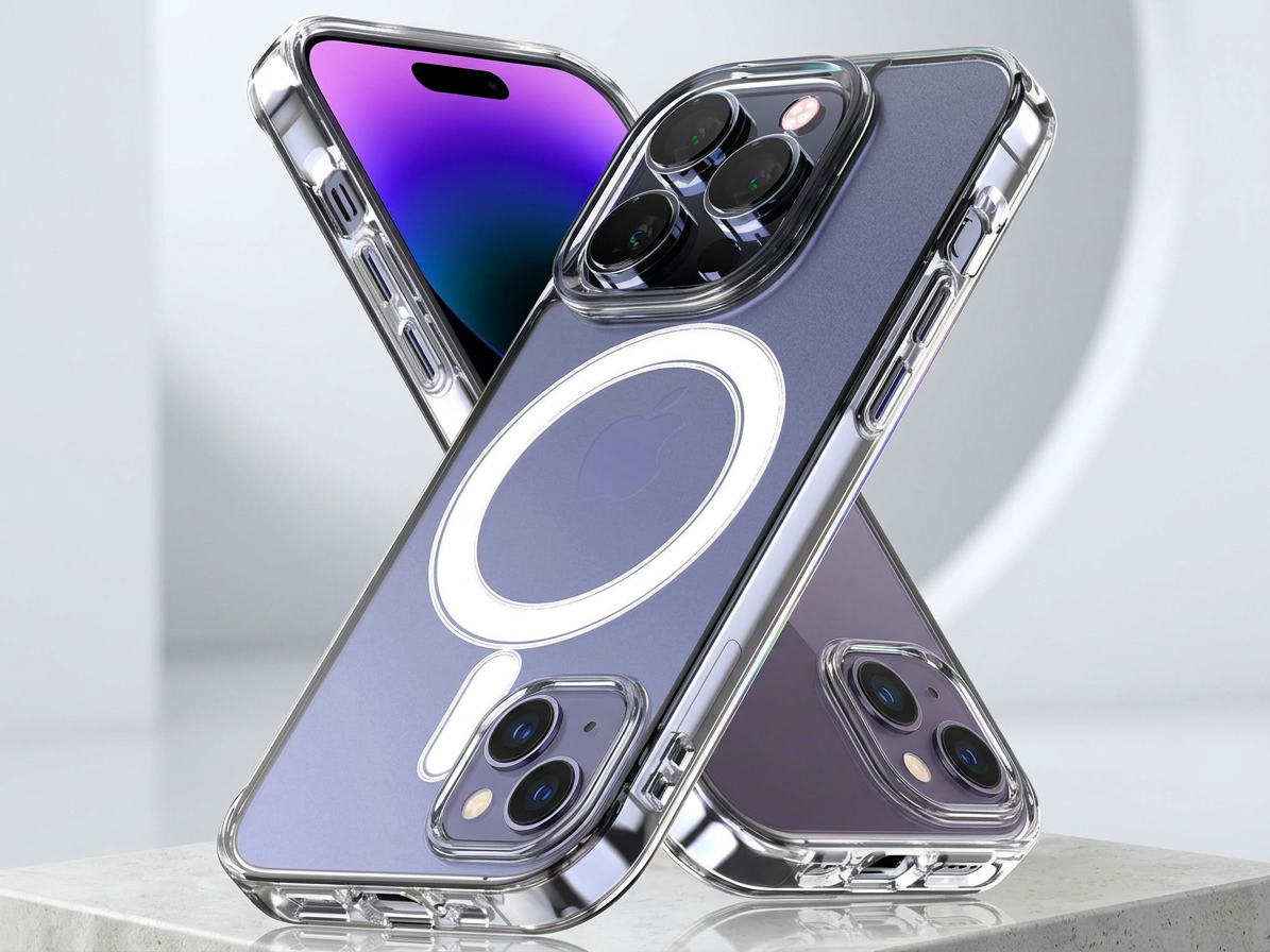 Ochranný kryt na iPhone 14 - Mercury, JelHard MagSafe Transparent