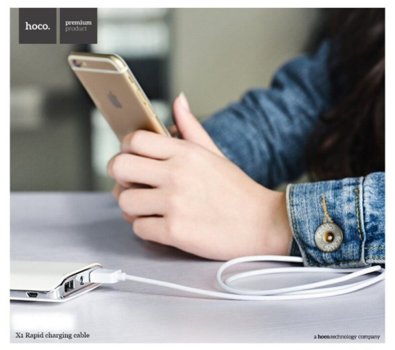 Kabel USB-A/Lightning pro iPhone a iPad - Hoco, X1 White 100cm