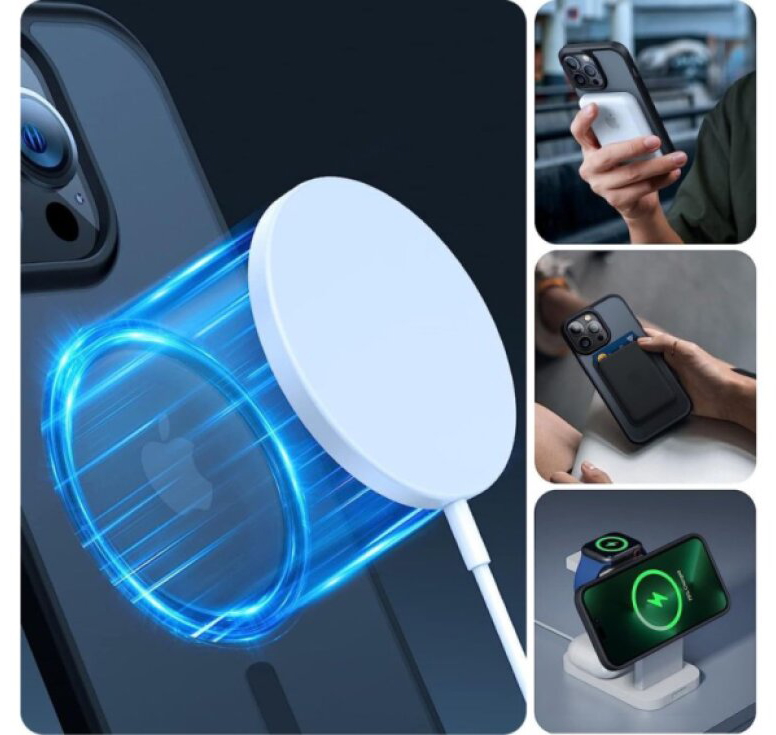 Ochranný kryt na iPhone 15 - Tech-Protect, Magmat MagSafe Black/Clear