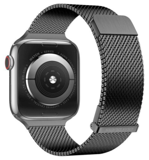 Řemínek na Apple Watch 44mm / 45mm / 46mm / 49mm - DuxDucis, Milanese Pro Black