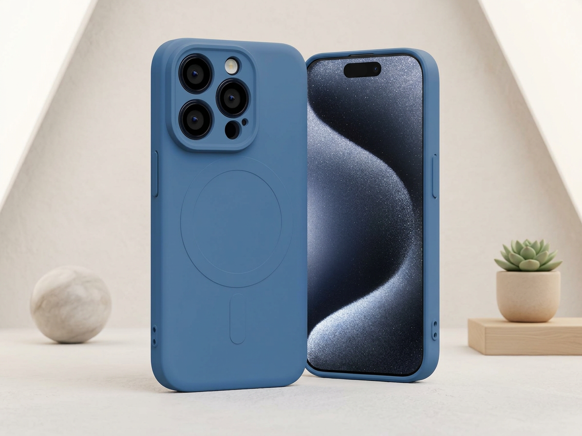 Ochranný kryt na iPhone 13 - Mercury, SemiSilicon MagSafe Blue