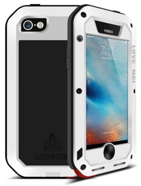 Ochranný kryt pro iPhone 5 / 5S / SE - LOVE MEI, POWERFUL WHITE