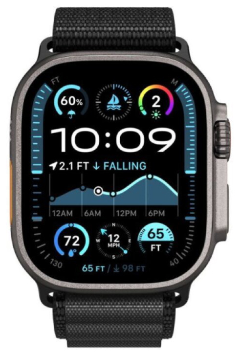 Řemínek na Apple Watch 44mm / 45mm / 46mm / 49mm - Spigen, WBF1 Black