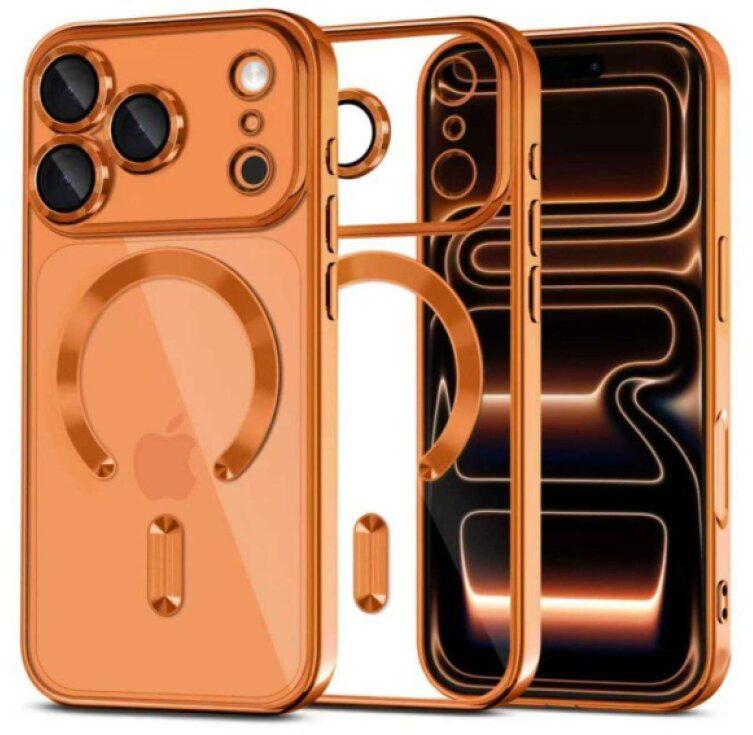 Ochranný kryt na iPhone 17 Pro MAX - Tech-Protect, Magflex MagSafe Shiny Orange