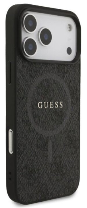 Ochranný kryt na iPhone 17 Pro MAX - Guess, 4G Colored Ring MagSafe Black