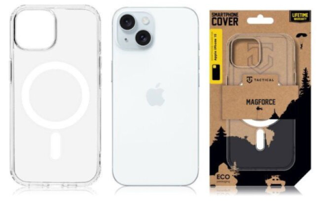 Ochranný kryt pro iPhone 15 - Tactical, MagForce Transparent