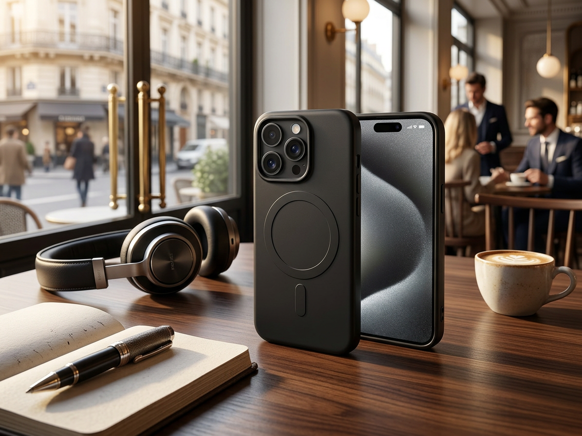 Ochranný kryt na iPhone 13 mini - Mercury, SemiSilicon MagSafe Black