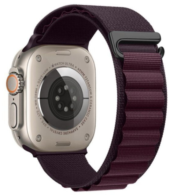 Řemínek pro Apple Watch 44mm / 45mm / 46mm / 49mm - Hoco, WA20 Climbing Purple Cherry
