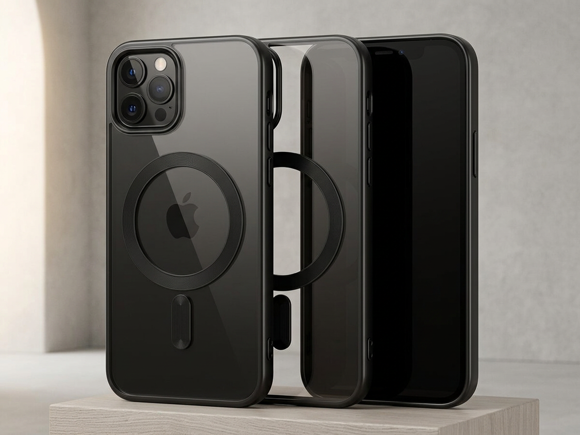 Ochranný kryt pro iPhone 12 - Tech-Protect, Magshine MagSafe Black