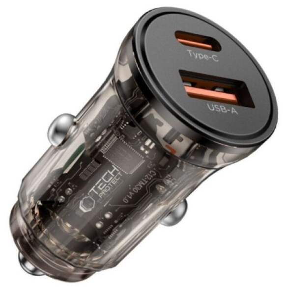 Autonabíječka - Tech-Protect, CC01 2-port PD45W/QC3.0
