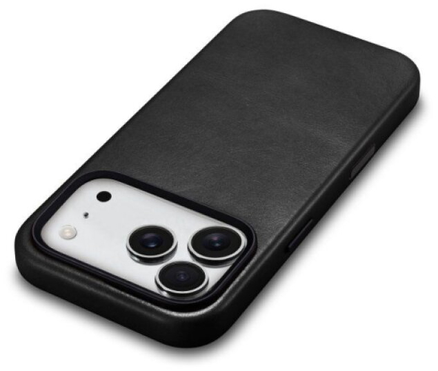 Kožený obal na iPhone 17 Pro MAX - iCarer, OilWax MagSafe Black