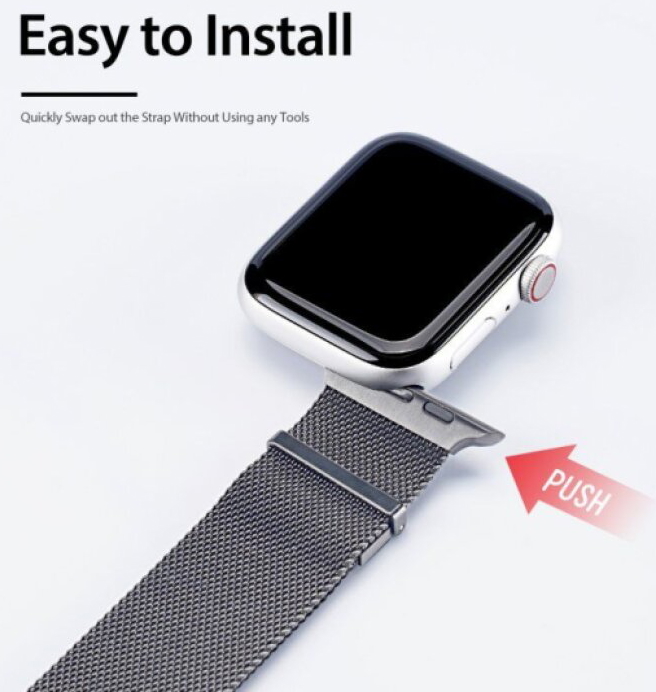 Řemínek pro Apple Watch 44mm / 45mm / 46mm / 49mm - DuxDucis, Milanese Gungrey