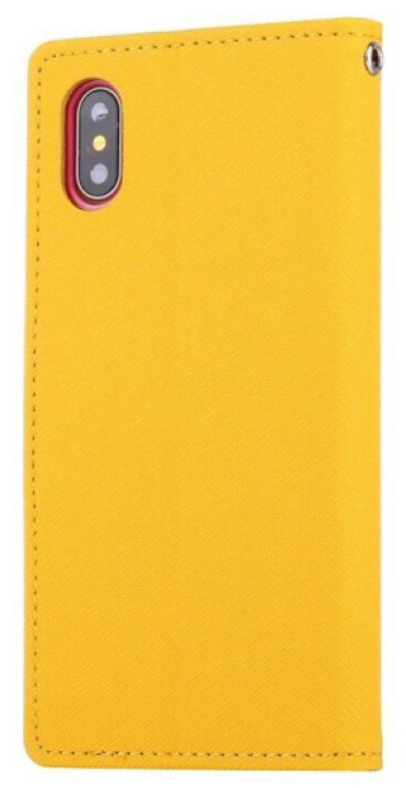 Pouzdro / kryt pro iPhone XS / X - Mercury, Fancy Diary YELLOW/HOTPINK