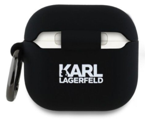 Pouzdro pro sluchátka AirPods 4 - Karl Lagerfeld, 3D Logo NFT Karl and Choupette Black