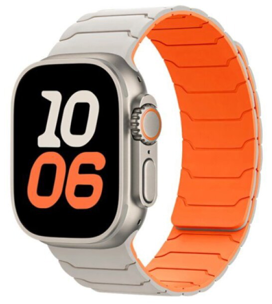 Řemínek pro Apple Watch 38mm / 40mm / 41mm / 42mm - Hoco, WA39 Flexible Starlight/Orange