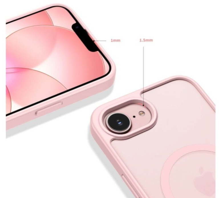Ochranný kryt na iPhone 17e / 16e - Tech-Protect, Basicmag MagSafe Matte Pink