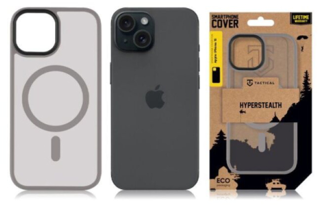 Ochranný kryt na iPhone 15 - Tactical, MagForce Hyperstealth Light Grey