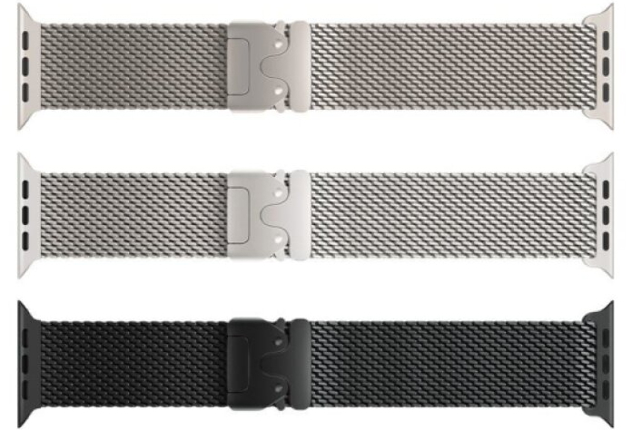 Řemínek na Apple Watch 44mm / 45mm / 46mm / 49mm - Hoco, WA33 Milanese Black