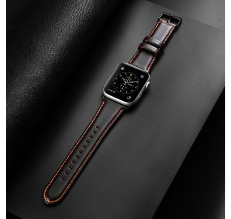 Kožený pásek / řemínek pro Apple Watch 38mm / 40mm / 41mm / 42mm - DuxDucis, Business Coffee