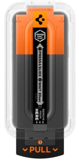 Ochranné tvrzené sklo na iPhone 17 / 17 Pro / 16 Pro - Spigen, Glas.tR EZ Fit (1ks s aplikátorem)
