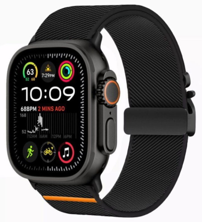 Řemínek pro Apple Watch 44mm / 45mm / 46mm / 49mm - Tech-Protect, Nylon Clasp Black
