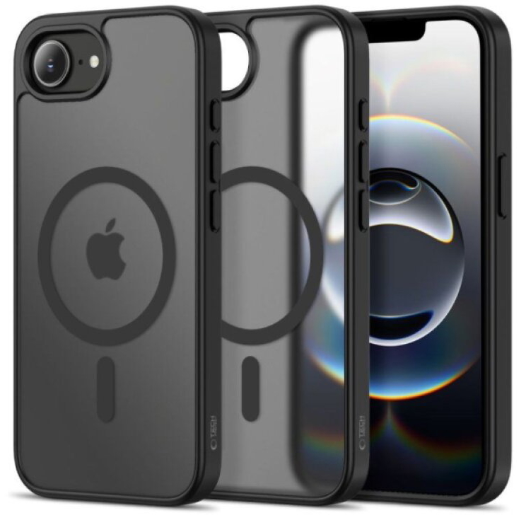 Ochranný kryt na iPhone 17e / 16e - Tech-Protect, Basicmag MagSafe Matte Black