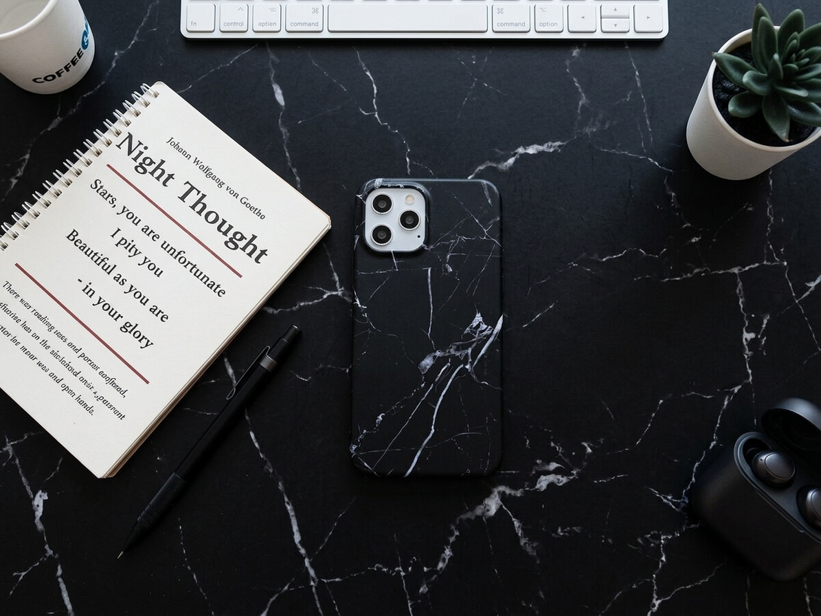 Ochranný kryt na iPhone 15 Pro MAX - Marble Black