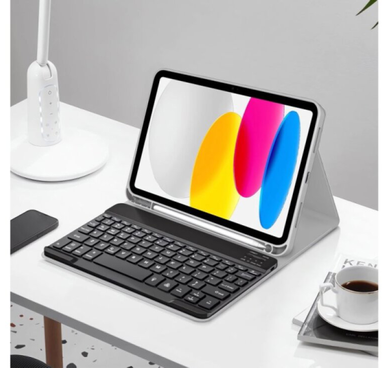 Pouzdro s klávesnicí pro iPad 11 (2025) / iPad 10.9 (2022) - Tech-Protect, SmartCase Gray