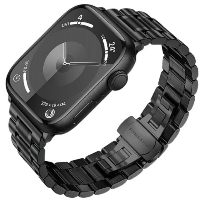 Řemínek na Apple Watch 44mm / 45mm / 46mm / 49mm - Hoco, WA32 Grand Black