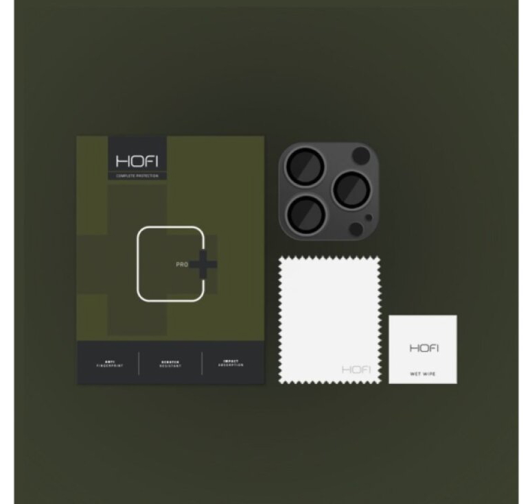 Ochranné sklo na zadní kameru iPhone 15 Pro / iPhone 15 Pro MAX - Hofi, Cam Pro+ Black