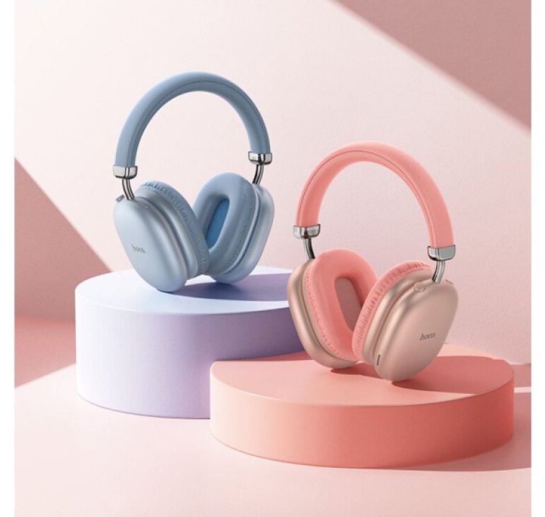 Bezdrátová náhlavní sluchátka - Hoco, W35 Max Pink