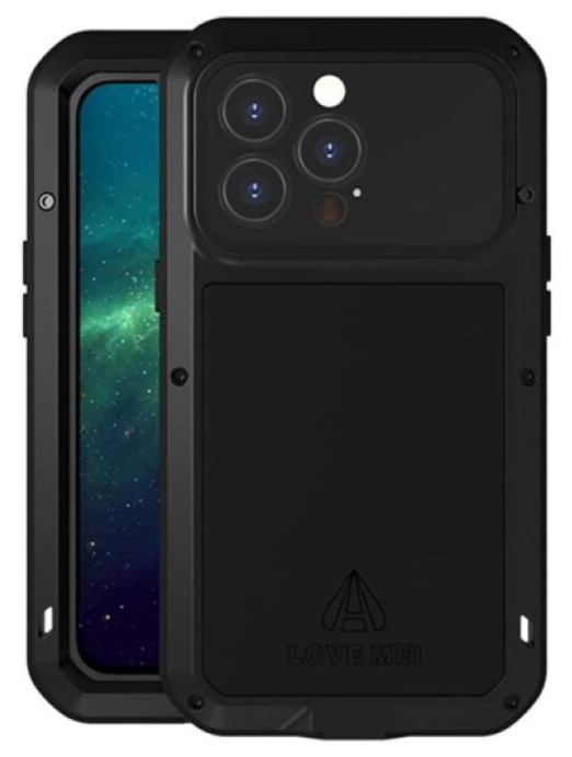 Ochranný kryt pro iPhone 13 Pro - LOVE MEI, Powerful Black