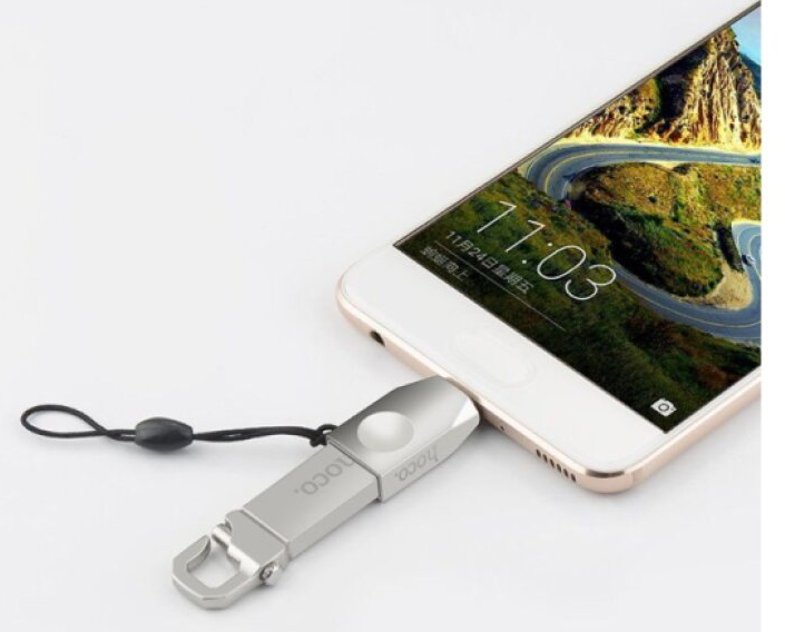 Redukce USB-C to USB-A - Hoco, UA9 Silver