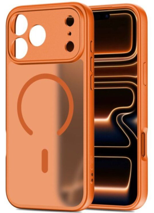 Ochranný kryt na iPhone 17 Pro - Tech-Protect, Basicmag MagSafe Cosmic Orange