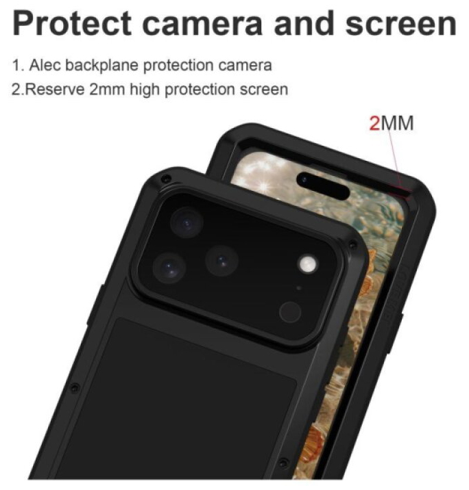 Ochranný kryt na iPhone 17 Pro MAX - LOVE MEI, Powerful Black