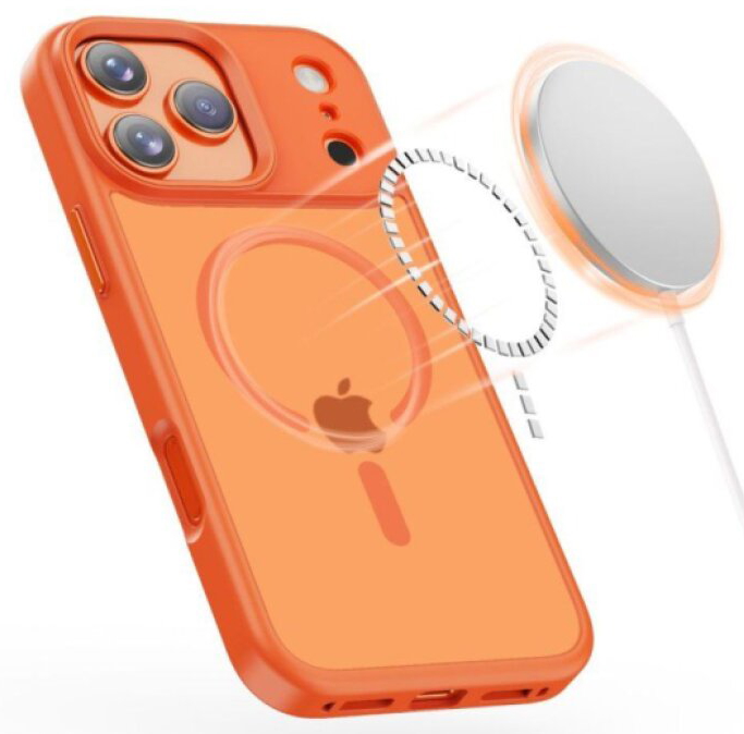 Ochranný kryt na iPhone 17 Pro - Tech-Protect, Magmat MagSafe Matte Orange
