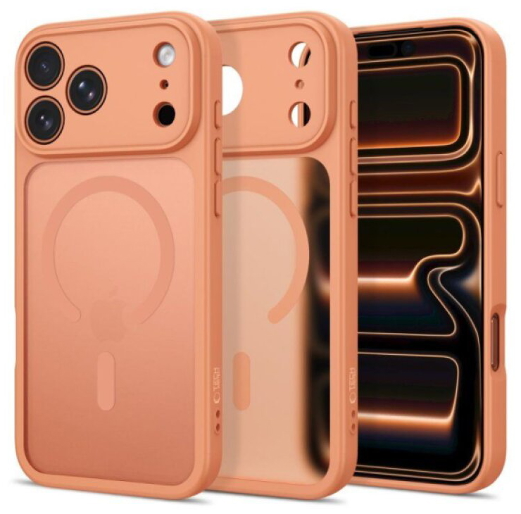 Ochranný kryt na iPhone 17 Pro / 18 Pro - Tech-Protect, Basicmag MagSafe Cosmic Orange