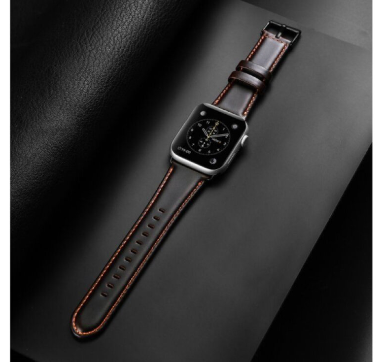 Kožený pásek / řemínek pro Apple Watch 44mm / 45mm / 46mm / 49mm - DuxDucis, Business Coffee