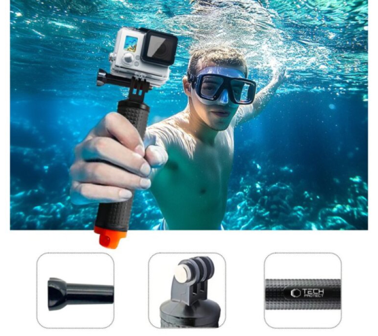 Plovoucí držák do ruky pro kameru GoPro - Tech-Protect, GA100 Black