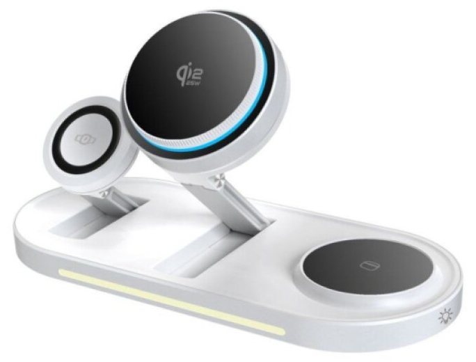 Bezdrátová rychlá nabíječka 3in1 - Tech-Protect, A51 QI2.2 25W MagSafe Wireless Charger White