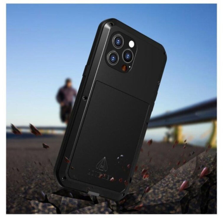 Ochranný kryt pro iPhone 13 Pro MAX - LOVE MEI, Powerful Black