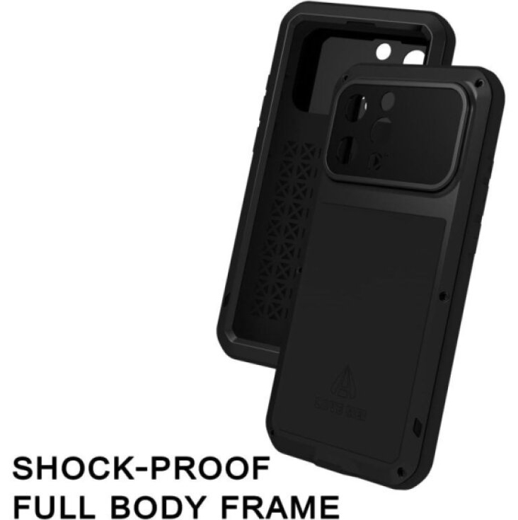 Ochranný kryt na iPhone 16 Pro MAX - LOVE MEI, Powerful Black