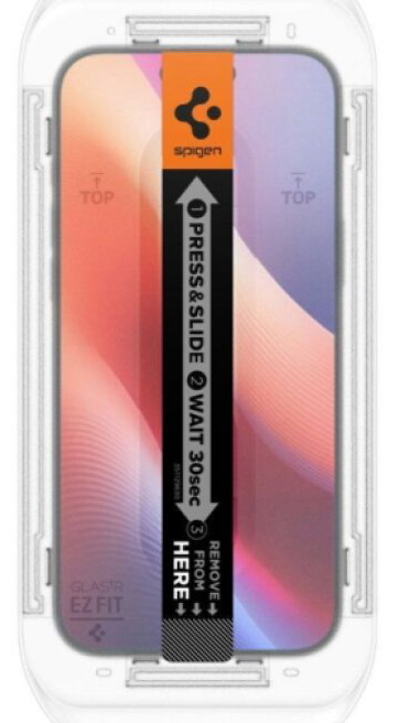 Ochranné tvrzené sklo na iPhone 17 / 17 Pro / 16 Pro - Spigen, Glas.tR EZ Fit Privacy (2ks s aplikátorem)