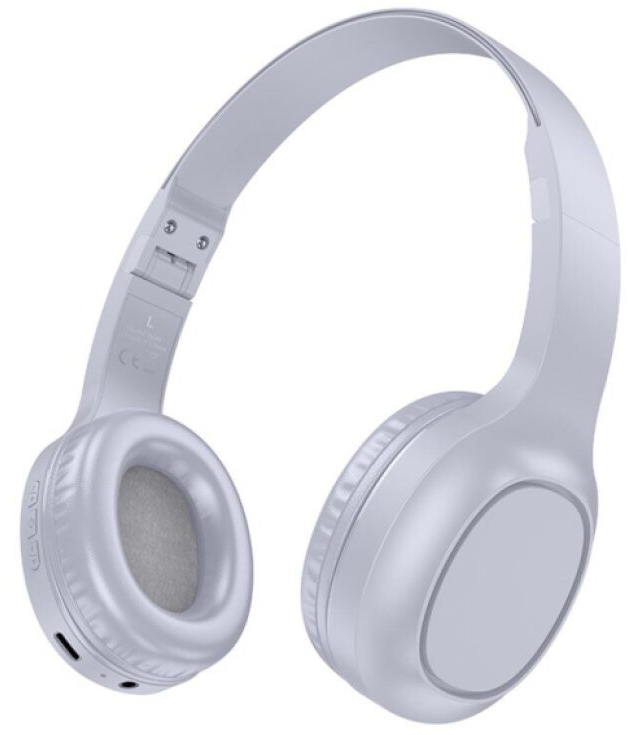 Bezdrátová náhlavní sluchátka - Hoco, W46 Charm Light Blue Gray