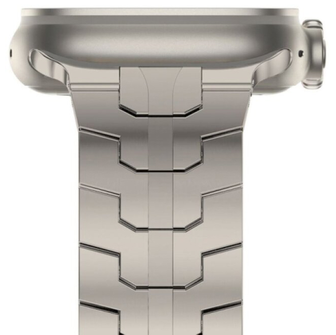 Řemínek na Apple Watch 44mm / 45mm / 46mm / 49mm - Tech-Protect, Stainless Line Titanium