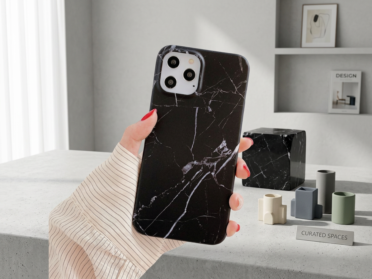 Ochranný kryt pro iPhone 12 / 12 Pro - Marble Black