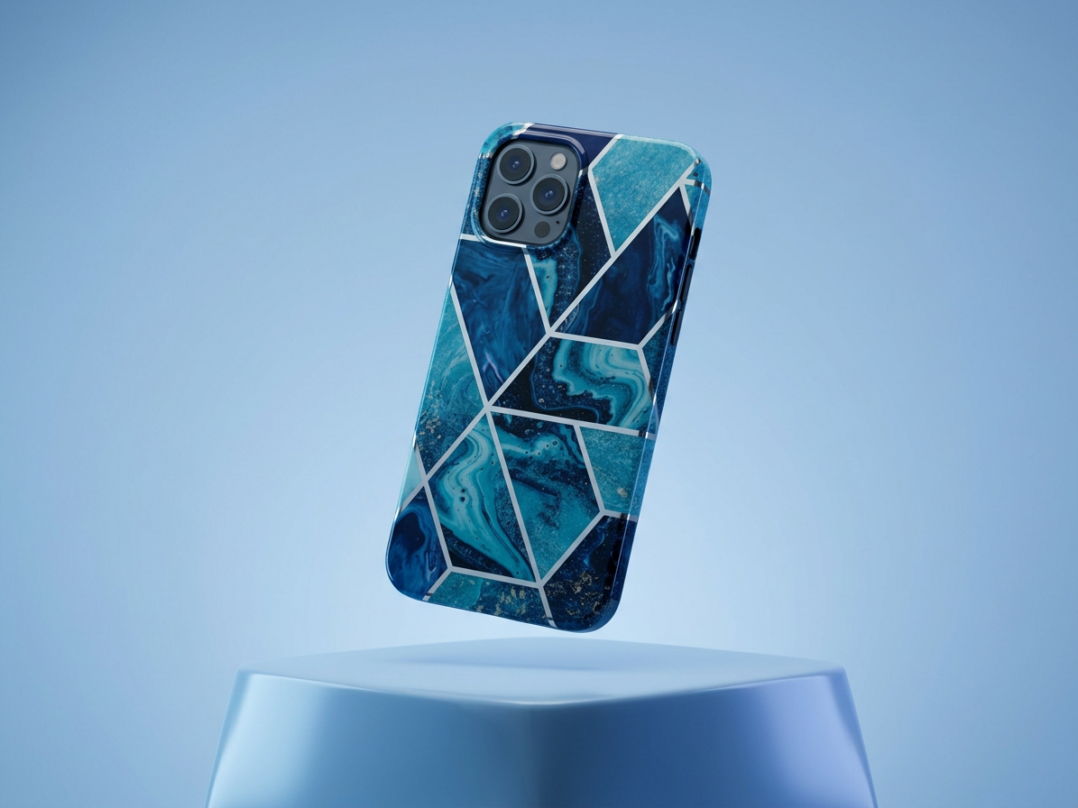 Ochranný kryt na iPhone 15 Pro MAX - Geometric Blue