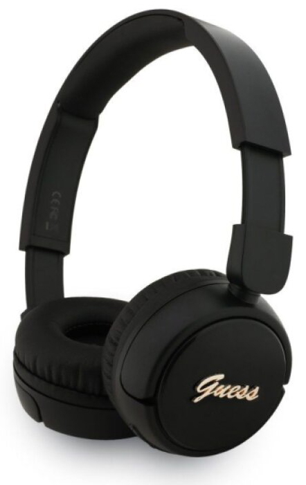 Bezdrátová náhlavní sluchátka - Guess, Script Metal Logo Black
