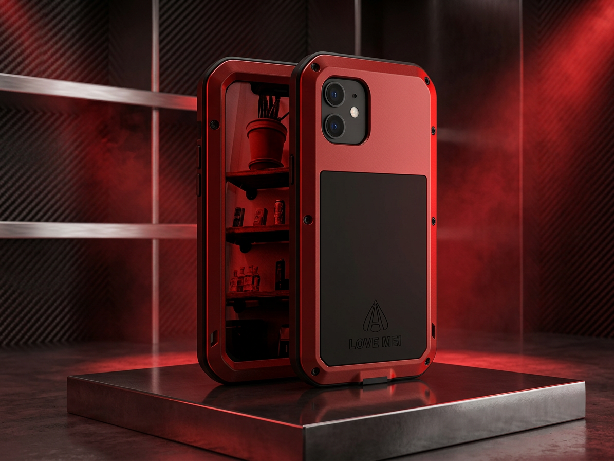 Ochranný kryt pro iPhone 12 - LOVE MEI, Powerful Red