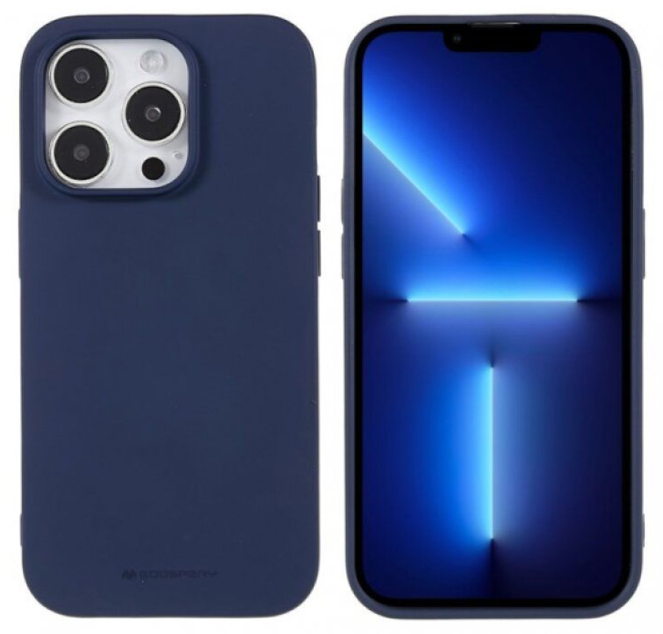 Ochranný kryt na iPhone 15 Pro - Mercury, Soft Feeling Midnight Blue